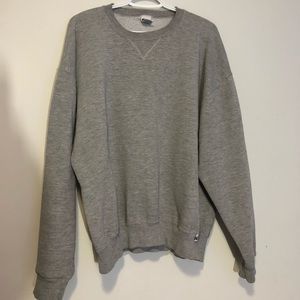 Grey oversized crewneck sweater